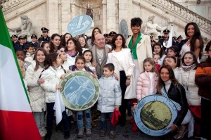 Coro bambini in Piazza del Campidoglio